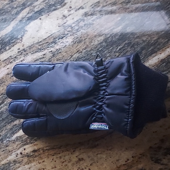Like NEW L/XL Men's Black Thinsulate Thermal  Cold Weather Gloves. - Picture 6 of 6